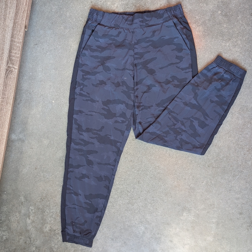 Athleta Joggers Size 12 Brooklyn Textured Joggers Pockets Straight Leg Elastic